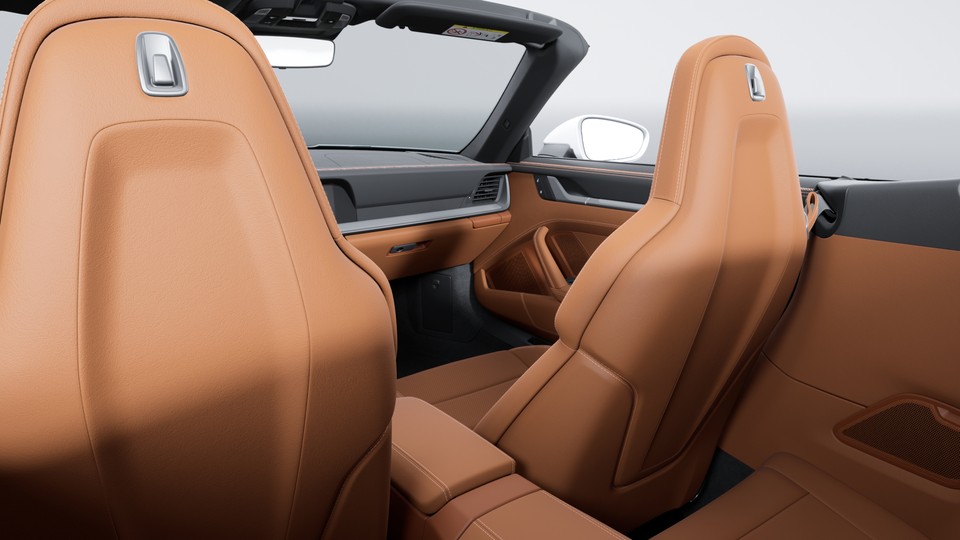 带真皮装饰嵌件的运动型座椅升级版真皮靠背
