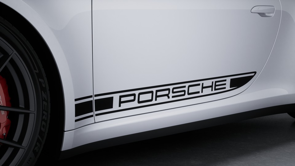 黑色 “PORSCHE” 装饰性侧面标志