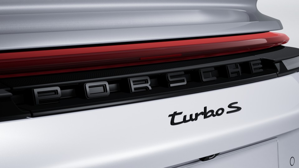 黑色 (高光) 涂漆 “PORSCHE” 标志