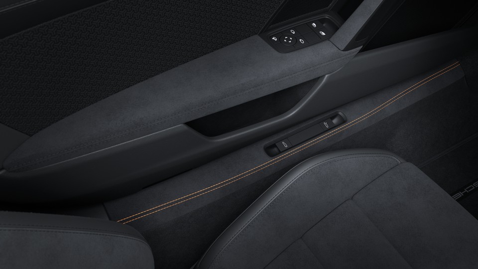 Inner door sill guards Race-Tex with coloured decorative stitching