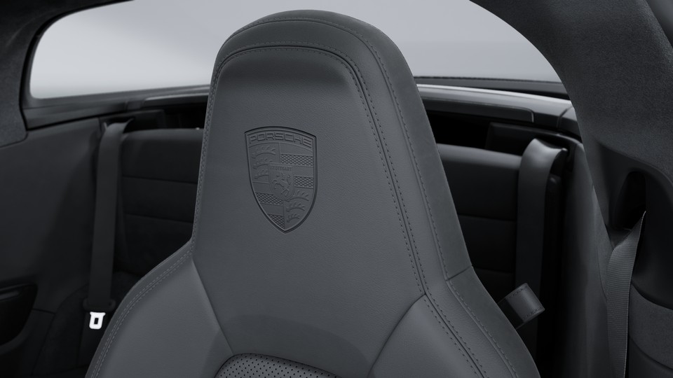 Porsche crest on headrests