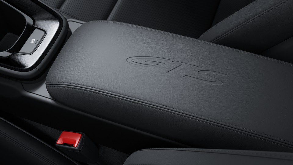 Model logo on storage compartment lid