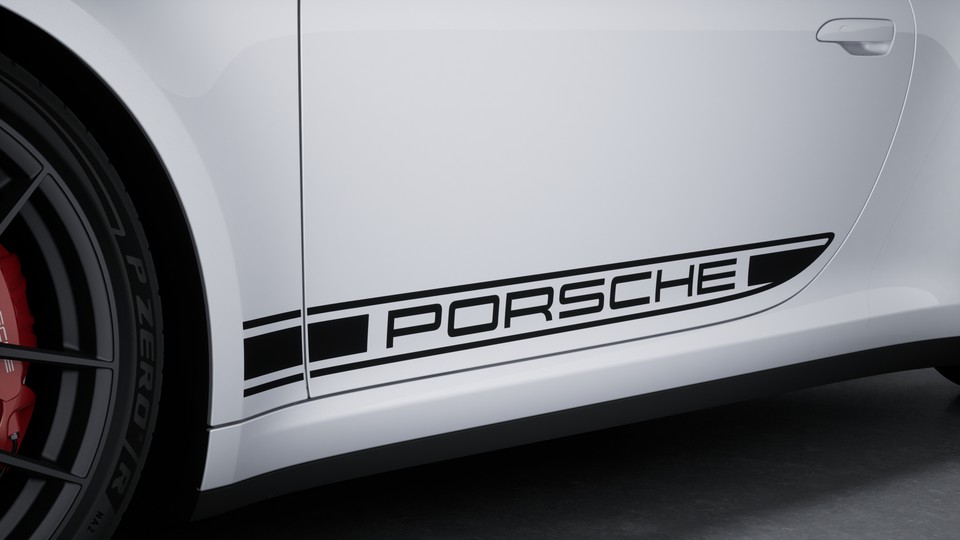 黑色 “PORSCHE” 装饰性侧面标志