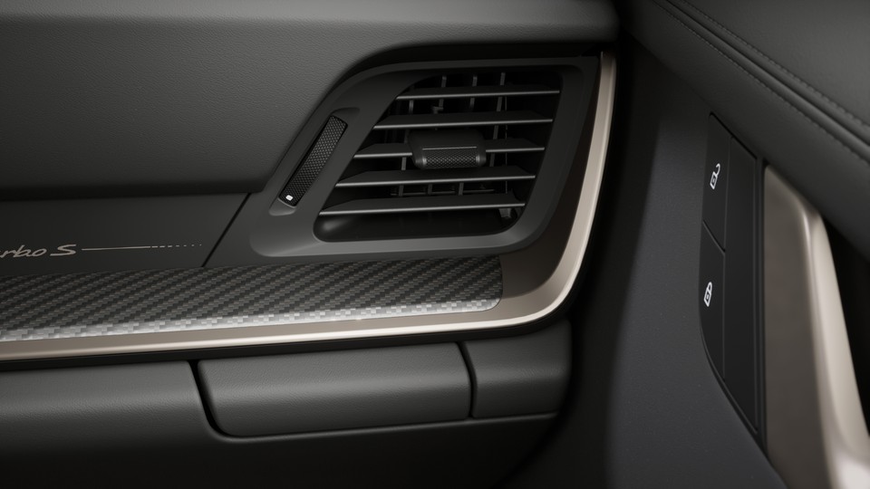 Cupholder trim leather
