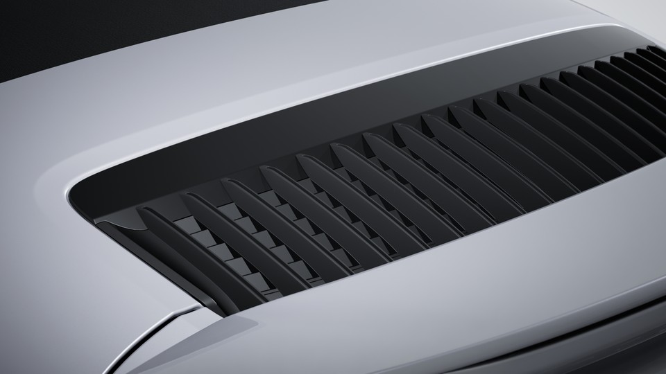 Slat inlays rear lid painted in Black (high-gloss)