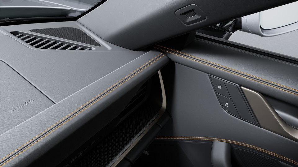 Interior Trim Package with decorative stitching in contrasting colour