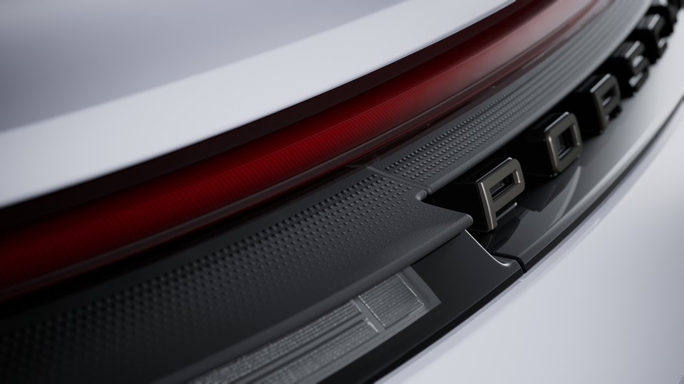Taillight strip with ‘PORSCHE’ lettering