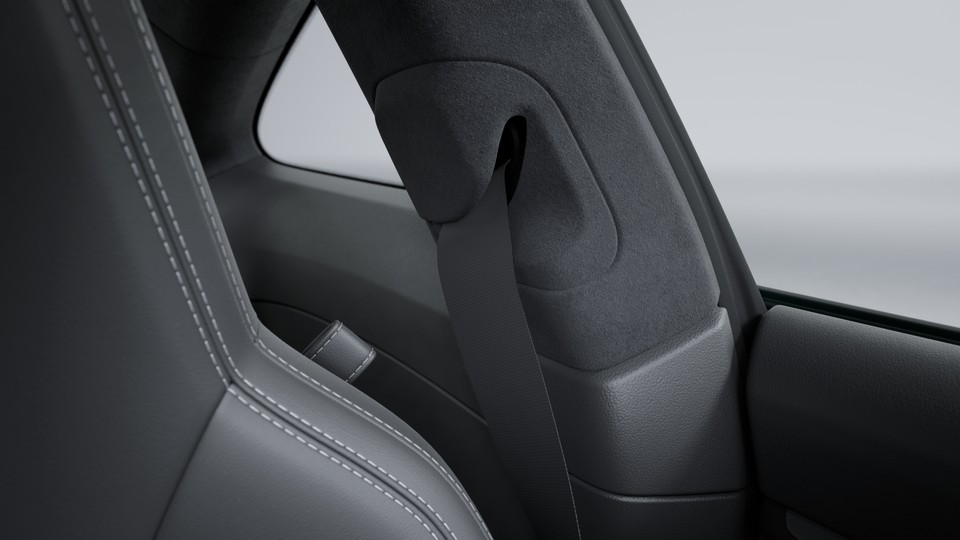 含 ISOFIX 系统的 Race-Tex 面料安全带出口饰件