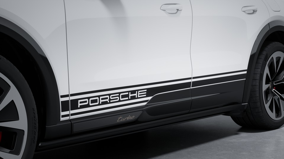 黑色 “PORSCHE” 装饰性侧面标志