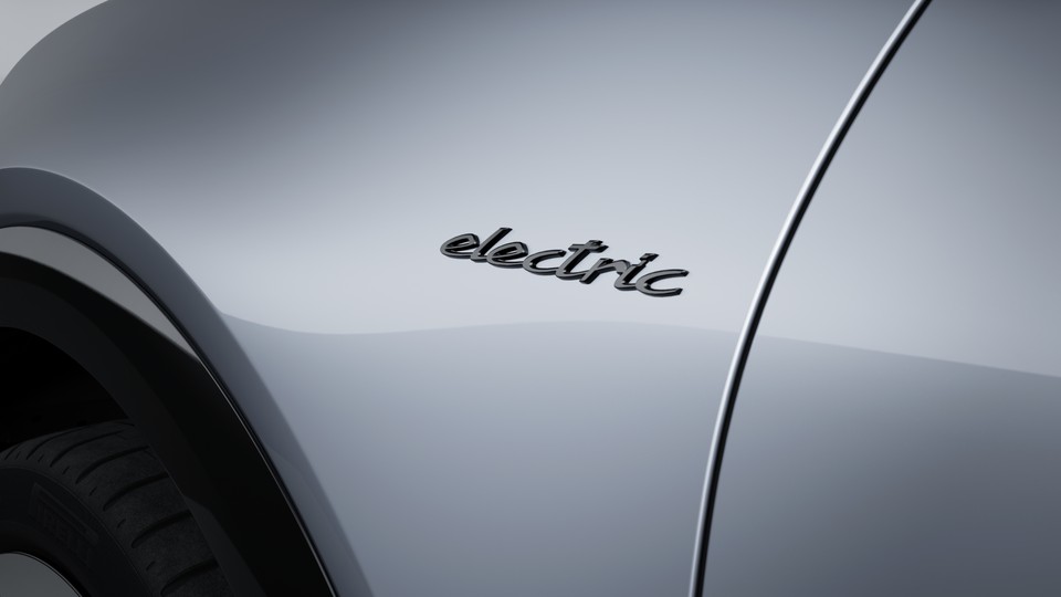 黑色 (高光) 涂漆车型标记和 “electric” 标志