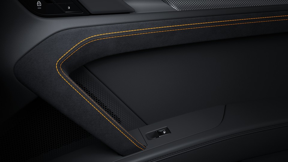 Extended Trim Package with grab handles Race-Tex with coloured decorative stitching