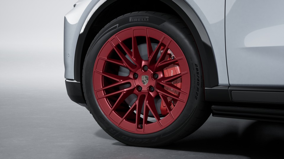 Wheels painted in Pyro Red