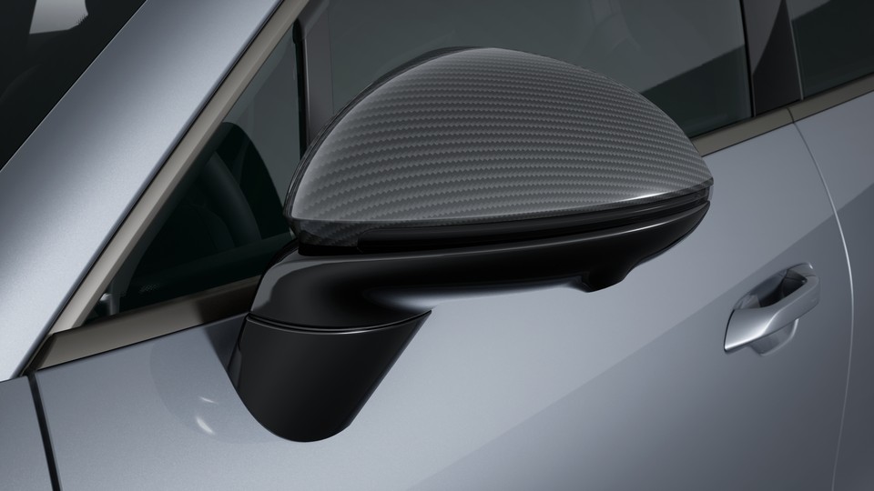 Exterior mirror upper trims carbon